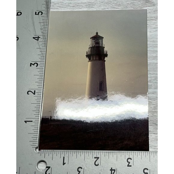 Lighthouse at Dusk Oregon Coast Found Photo Snapshot 1994 - Picture 5 of 5